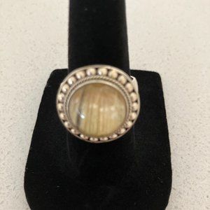 TIGER EYE CABACHON RING